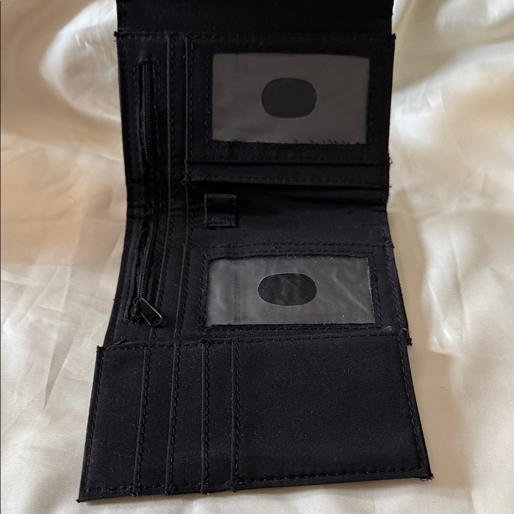 Source Unknown Black Patterned Wallet With Silver… - image 4